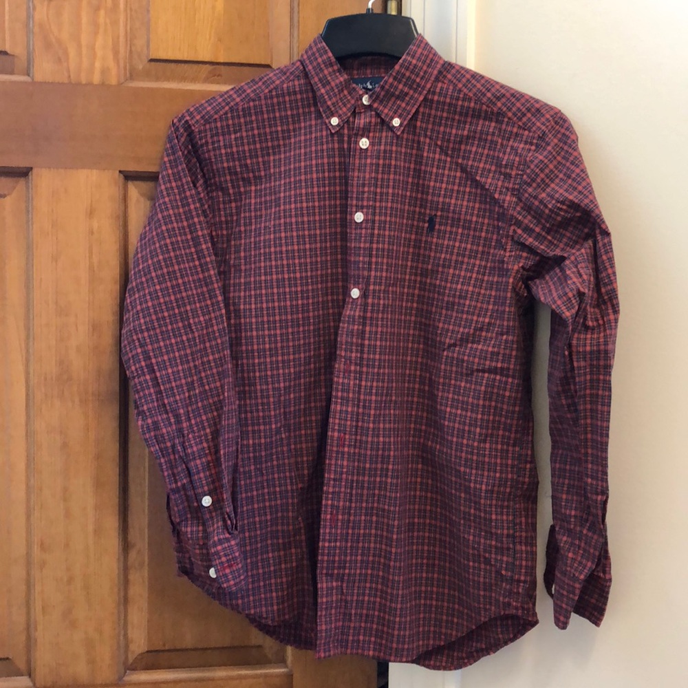 Boys L (14-16) Ralph Lauren Cotton Button-down